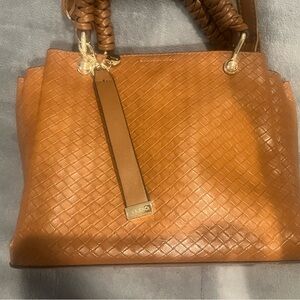 Aldo Brown Crossbody Bag with Braided Handles